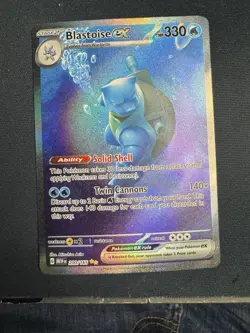 Pokemon Scarlet & Violet 151 TCG Blastoise EX 200/165 Sir Special Illustration - Image 1