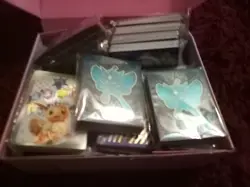 NEW Pokemon Lot With TCG Coin Pikachu, Holographic, Dice, Cards, Card Sleeves - Image 1
