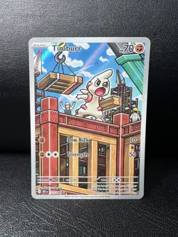 Timburr Black Bolt 125/86 Illustration Rare Holo Card Pokemon TCG Pack Fresh - Image 1