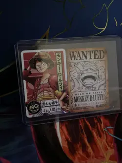 IMAGINE Mini Card Saikyo Jump 2024 Japanese WANTED Monkey D Luffy and Regular - Image 1