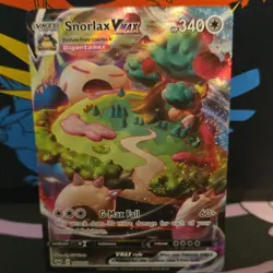Pokemon Snorlax VMAX 340 HP Ultra Rare Holo 142/202 Swsh01: Sword & Shield Card - Image 1