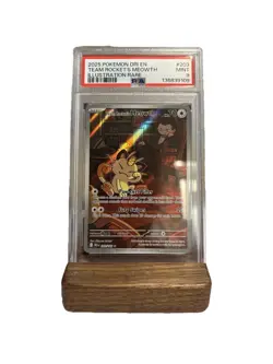 Pokemon TCG Meowth Card 203/182 Team Rockets, PSA 9, Destined Rivals Set - Image 1