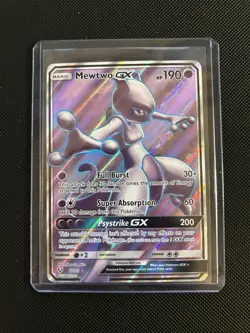 Mewtwo GX 72/73 Shining Legends Ultra Rare Full Art Holo Pokemon Card (English) - Image 1