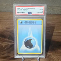 PSA 9 Pokemon Card 1996 Japanese Basic Water Energy MINT - Image 1