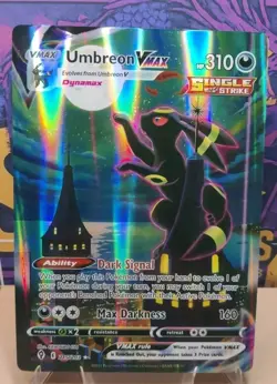 Jumbo Custom Made pokemon Card Umbreon VMAX. Not Original TCG for Display Only - Image 1