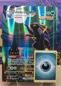 Jumbo Custom Made pokemon Card Umbreon VMAX. Not Original TCG for Display Only - Image 2