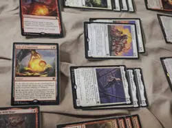 mtg card lot bulk red / white forgotten realms including rare and foil cards. - Image 3