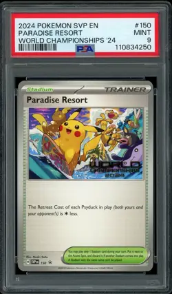 PSA 9 Pokemon World Championship 2024 Paradise Resort SVP 150 Hawaii Promo Card - Image 1