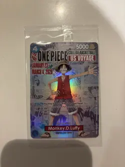 🏀🔥One Piece Monkey.D.Luffy US College Basketball Rutgers 1/23 Promo Card 🔥🏀 - Image 1