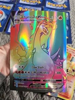 JUMBO Cards Lot of 9 Charizard Pikachu Rayquaza Foil Fan Art Collector Cards - Image 5