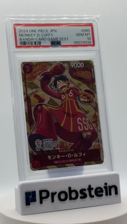 2024 ONE PIECE PROMOS BANDAI CARD GAMES FEST #080 MONKEY D. LUFFY PSA 10 - Image 2