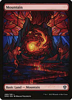 Mountain 280 Stained Glass Dominaria United MTG Basic Land - Image 1
