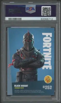 2019 Panini Fortnite USA Holofoil #252 Black Knight PSA 9 MINT - Image 2