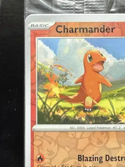 Pokemon 151 Charmander Gamestop Stamped Reverse Holo Promo 004/165 Sealed - Image 3