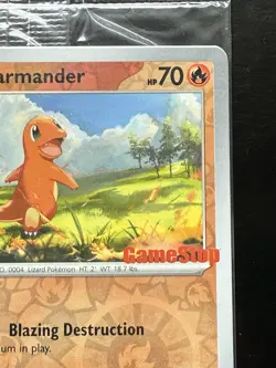 Pokemon 151 Charmander Gamestop Stamped Reverse Holo Promo 004/165 Sealed - Image 4