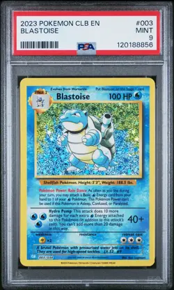 PSA 9 Blastoise #003 2023 Pokemon CLB Blastoise & Suicune Ex Deck 120188856 - Image 1