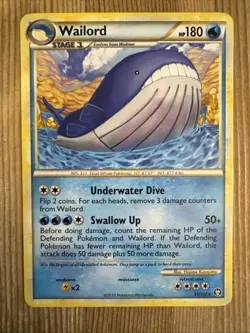 Pokemon TCG Wailord HS-Triumphant 31/102 Regular Rare LP - Image 1