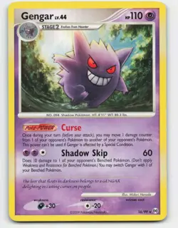 2009 Pokemon, Arceus, #16/99 Gengar, Rare - Image 1