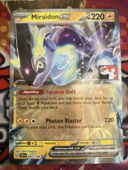 Miraidon EX 081/198 NM Pokemon Play Prize Pack Play Stamp - Image 1