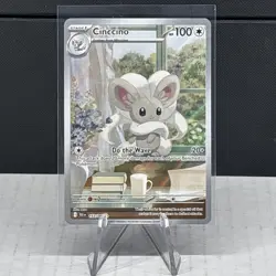 Cinccino - Illustration Rare SV: Black Bolt 153/086 Pokemon TCG Pack Fresh 💎 - Image 1