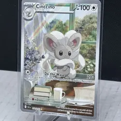 Cinccino - Illustration Rare SV: Black Bolt 153/086 Pokemon TCG Pack Fresh 💎 - Image 4