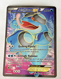 Pokemon TCG Seismitoad EX 106/111 Full Art Holo XY Furious Fists - Image 1