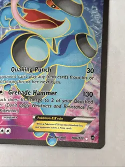 Pokemon TCG Seismitoad EX 106/111 Full Art Holo XY Furious Fists - Image 4