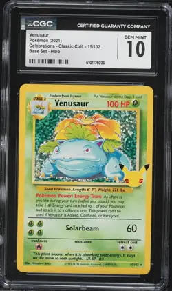 Pokemon Celebrations Base Set Charizard Blastoise Venusaur PSA CGC 9 10 Set - Image 4
