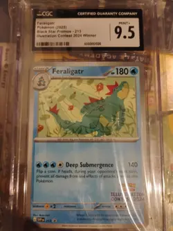 POKEMON CGC 9.5 MINT+ FERALIGATR ILLUSTRATION CONTEST WINNER 2024 #213 PROMO🔥🔥 - Image 3