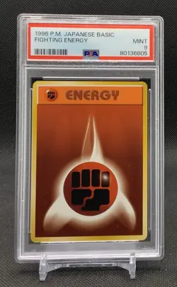 PSA 9 Fighting Energy Japanese Base Set 1996 Pokemon Basic - Image 1