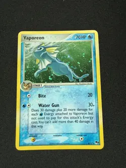 Vaporeon - Holo - 6/17 Pop Series 3 - Pokemon TCG - 2006 - MP - Image 1