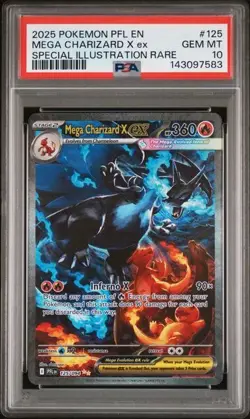 Pokemon 2025 Mega Charizard X ex 125/094 SIR Phantasmal Flames GEM MINT PSA 10 - Image 1