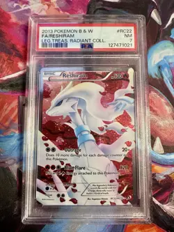 2013 POKEMON LEGENDARY TREASURES RESHIRAM #RC22 HOLO PSA 7 NEAR MINT #127471021 - Image 1