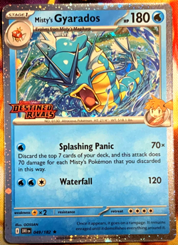 Pokemon Destined Rivals Misty's Gyarados Stamped Promo 49 /182 - Image 1