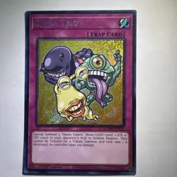 Yugioh Ojama Trio BLMM-EN010 Secret Rare 1st Edition NM - Image 1