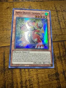 Armed Dragon Thunder LV5 BLVO-EN003 1st Edition Super Rare LP + BONUS - Image 1