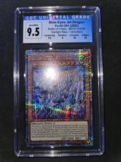 Yugioh Blue-Eyes Jet Dragon BACH-EN004 Secret Rare 1st Edition NM - Image 1
