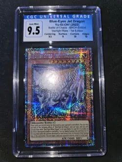Yugioh Blue-Eyes Jet Dragon BACH-EN004 Secret Rare 1st Edition NM - Image 3