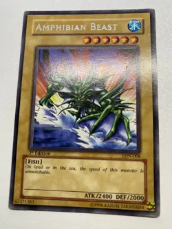 Yu-Gi-Oh! Amphibian Beast Rare 1st Edition LON-008 HP - Image 1