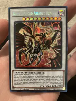 Yugioh x1 Black-Winged Assault Dragon MP23-EN187 Prismatic Secret Rare (NM) - Image 1