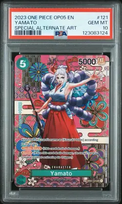 2023 One Piece OP05 Yamato Special Alt Art SP OP01-121 PSA 10 Gem Mint English - Image 1