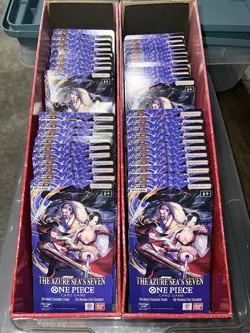 45 One Piece TCG: The Azure Sea's Seven Sleeved Booster OP-14 English W/ 2 Trays - Image 1