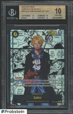 2025 One Piece Carrying On His Will #OP13120 Sabo Manga Art SEC BGS 10 PRISTINE - Image 1