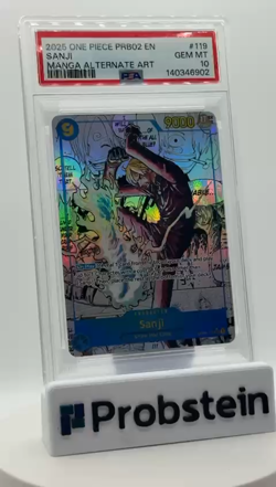 2025 One Piece PRB02 EN Manga Alternate Art #119 Sanji PSA 10 GEM MINT - Image 2