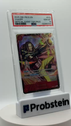 2025 One Piece EN Official Event Top Prize #013 Yasopp PSA 10 GEM MINT - Image 2