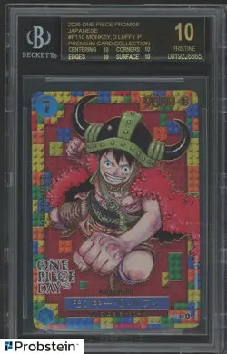 2025 One Piece Day '25 Promos JPN P-110 Monkey D. Luffy BGS 10 BLACK LABEL - Image 1