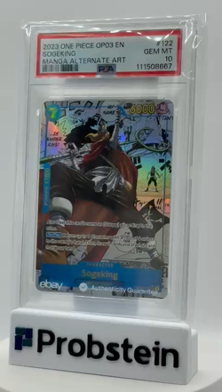 2023 One Piece OP03 En Manga Alternate Art #122 Sogeking PSA 10 GEM MINT - Image 2