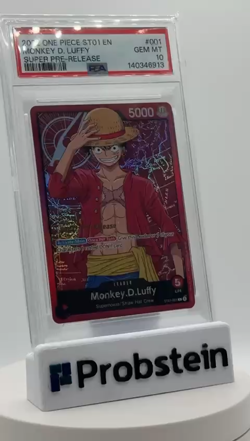2022 One Piece ST01 Super Pre-Release #001 Monkey D. Luffy PSA 10 GEM MINT - Image 2