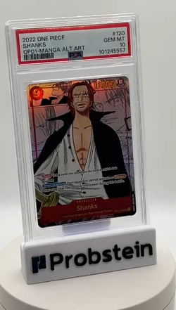 2022 One Piece OP01 Manga Alternate Art #120 Shanks PSA 10 GEM MINT - Image 2