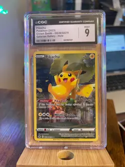 Pokemon TCG: Pikachu GG30/GG70 Holo Galarian Gallery Crown Zenith CGC MINT 9 - Image 1
